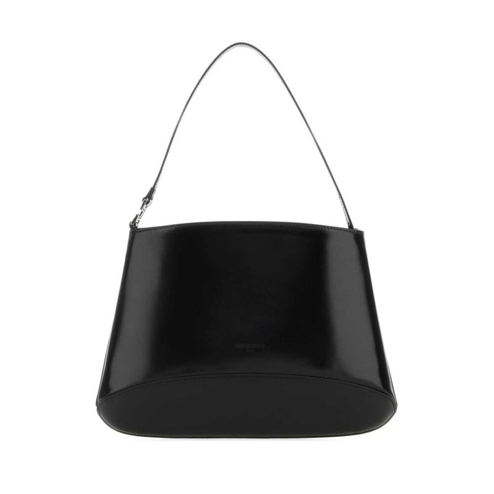 Low Classic Women Black Leather Handbag
